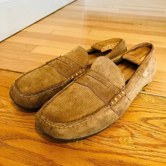 Polo Ralph Lauren Anders Suede Penny Driver Size 10.5 - Picture 4 of 16